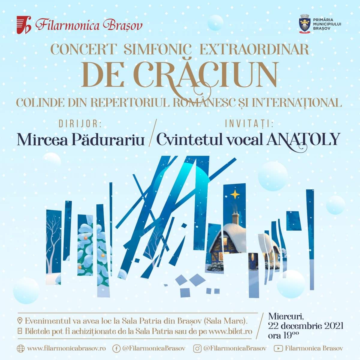 Concertul simfonic extraordinar de Crăciun Filarmonica Braşov invitati Cvintetul Anatoly