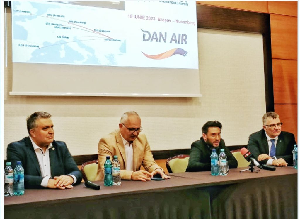 Aeronava Tarom ar putea decola după cea a Dan Air. Dan Air,primul zbor de pe Aeroportul Internaţional Brașov-Ghimbav