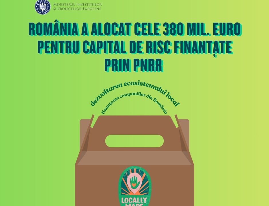 România a alocat integral cele 380 mil. euro pentru capital de risc finanțate prin PNRR